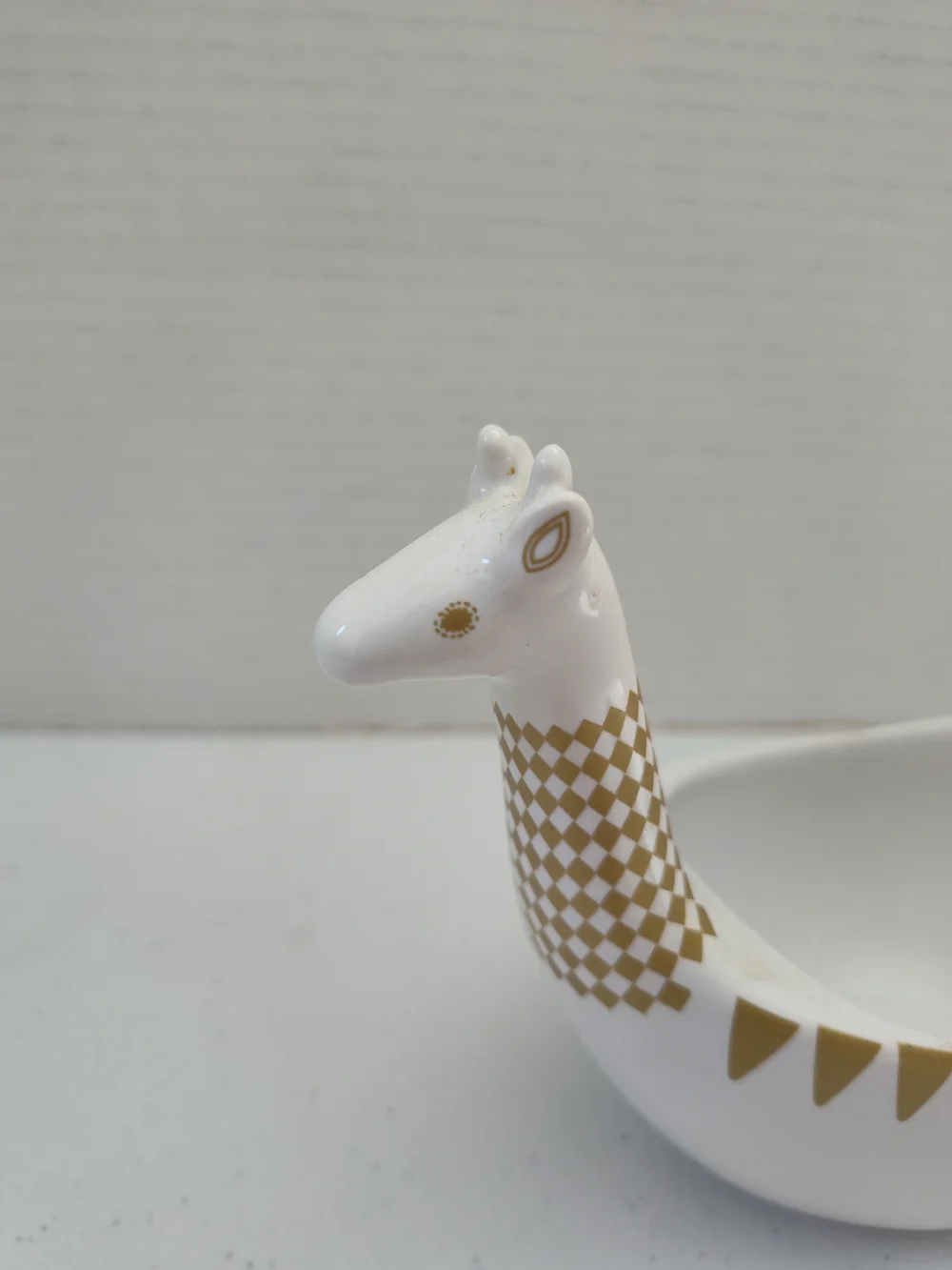 Jonathan Adler Giraffe Trinket Bowl Gold White Happy Chic